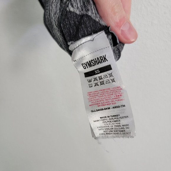 Gymshark Women's Hyper Amplify Seamless Leggings Gray Black Size XS Polyester - Picture 3 of 3